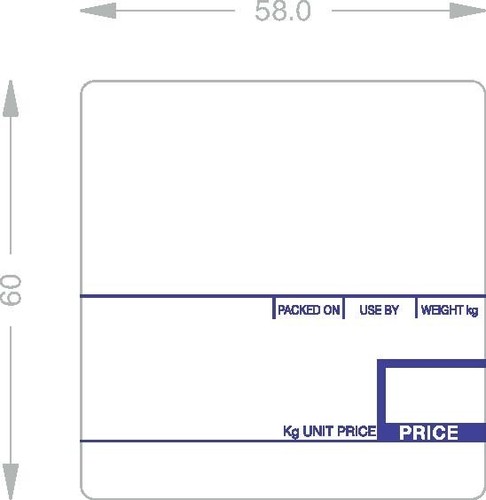 Cas scale thermal - labels, 58mm