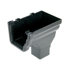 Floplast RON3CI 110mm Niagara Ogee Gutter - Right Hand Stopend Outlet - Faux Cas