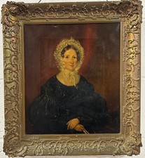 English School (Mid 19TH Cen-ry) : Portrait Of Sarah White , Oil On Canvas