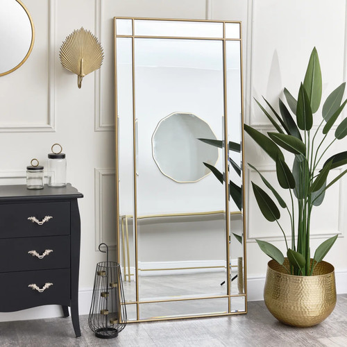 Large gold framed art deco - art,