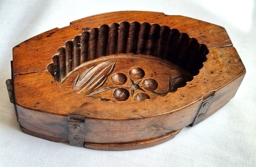 Antique hinged butter - hinged,