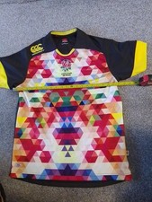 Canterbury England Sevens Short Sleeve Rugby Shirt Size Large