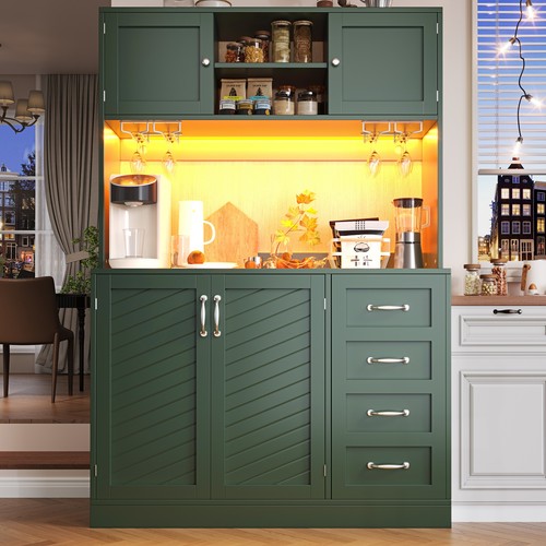 Tall kitchen cupboard with - kitchen,