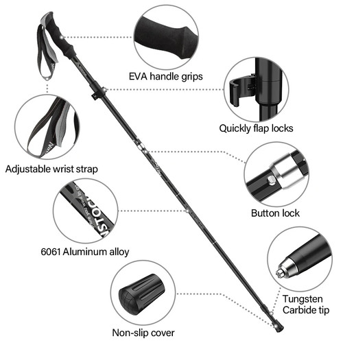 Ultralight trekking poles 2pcs - trekking,