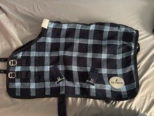 WAFFLE RUG NEW MINI/ SHETLAND/ PONY BLUE CHECK WAFFLE RUG/ COOLER. 3'0" TO 4'6"