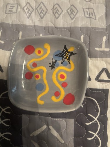 Art glass square star - star, tray/