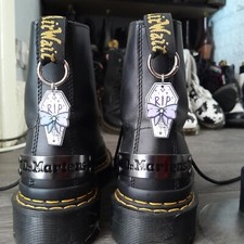 RIP bow Coffin Boot Charms Dr