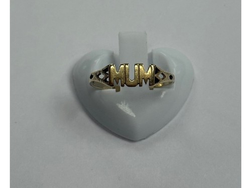 9ct yellow gold mum ring - gold,