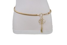 Women Gold Metal Stretch