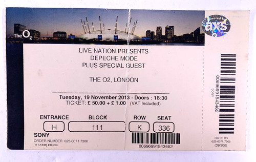 Depeche mode ticket original - ticket,