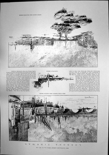 Antique print londons tideway - print,