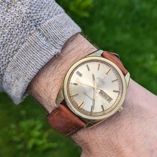 Vintage Omega Seamaster, 1968, CD 166.032 Automatic Day-Date Gold Plate 