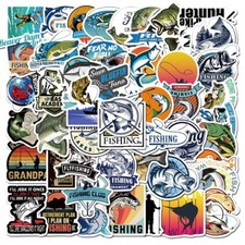 50 pcs Fishing Stickers Pack
