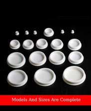 Snap-On Hole Plug Silicone Rubber Blanking End Caps Seal Stopper Black/White