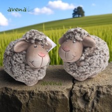 Set of TWO Cute Wooly Grey