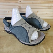 Clarks Springer Comfort Sandals Womens UK 5.5 Two-Tone Grey / Blue Slingback