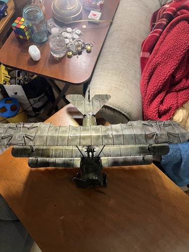 Vintage handmade metal fokker - vintage,
