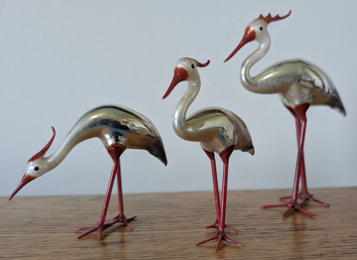 Bimini glass birds - cranes,