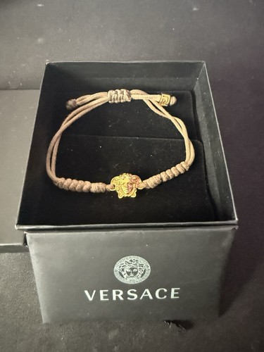 Versace brown braided medusa - versace,