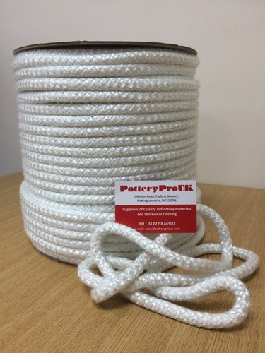 10mm white stove rope - white, –