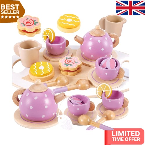 Realistic wooden toy tea set - tea,