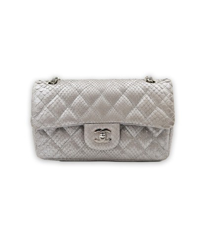 Chanel double flap python - double,