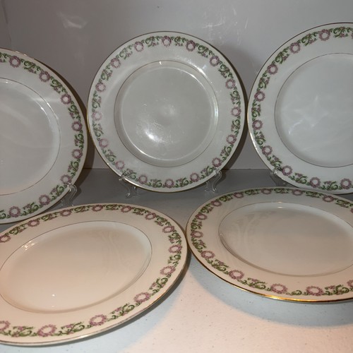 Limoges pink roses green - limoges,