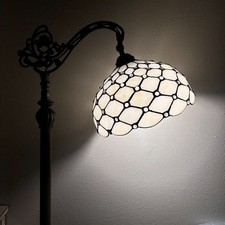 Tiffany Style Floor Lamp White
