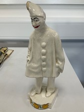 Rare Copenhagen Denmark Commedia Dell Arte Pierrot Figurine - 9" - Slight Damage