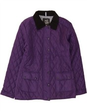 URBAN DIVA Womens Quilted Jacket UK 16 Large Purple Polyester BB08