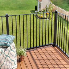 Black wrought iron deck - iron,