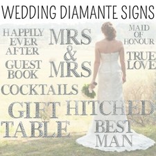 WEDDING DIAMANTE SIGNS Silver
