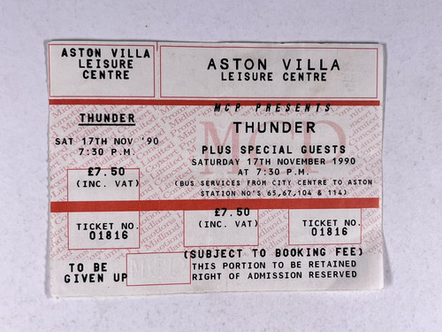 Thunder concert ticket luke - thunder,