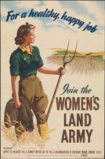 Womens Land Army advertising Vintage Look Retro Style Metal Sign bar pub mancave