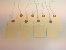 Cream CARD LUGGAGE Gift TAGS ON STRING Tie On Labels Travel Suitcase Bag FREE PP