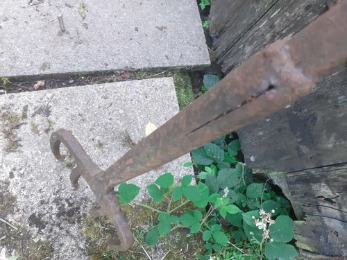 Old customised garden fork - garden,