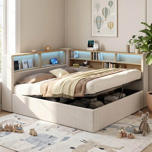 Daybed 4ft6 double - 4ft6, beige