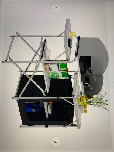 Folding camping kitchen - camping, stand