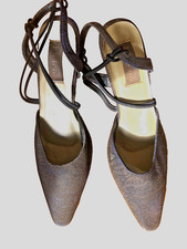 Ladies Strappy Shoes UK6 Multicolours High Heels Unique Iridescent Catches Light