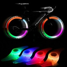 2 X COLOUR Bike Lights Bicycle Cycling Wheel Spoke Wire Tyre Bright LED Flashing