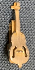 Vintage Metal Bass Guitar Lapel Pin [F]