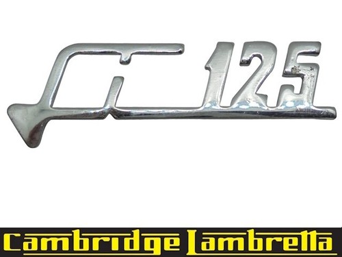 Li125 legshield badge - li125, chrome