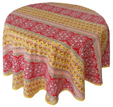 Round Hand Block Printed