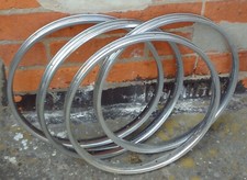 1 x PAIR NOS RIGIDA CHROMED  28 HOLE  16 x 1 3/8" RIMS, MOULTON SIZE