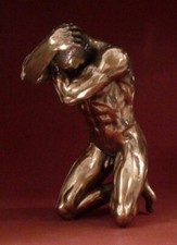 Stress Bronze Male Figurine by
