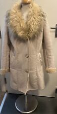 Gabriella Vicenza Faux Suede & Faux Fur Mid Length Coat Size 10/12