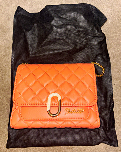 Destello coral quilted leather - coral,