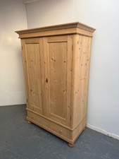 A Narrow Cottage Antique / Old Pine 2 Door Knockdown Wardrobe to Wax/Paint