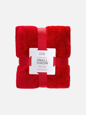 Primark Super Soft Red Throw Blanket New Home Decor Small Soft Bedding