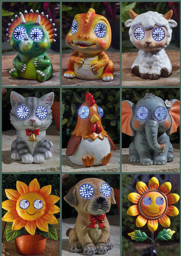 Resin solar garden - resin,